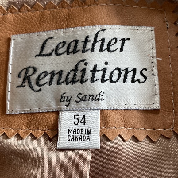 Leather Renditions by Sandi lamb leather jacket. NWT light tan color very nice! - Picture 3 of 4